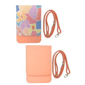 Caseable 2-pack Crossbody Phone Bags Protection Floral/Peach